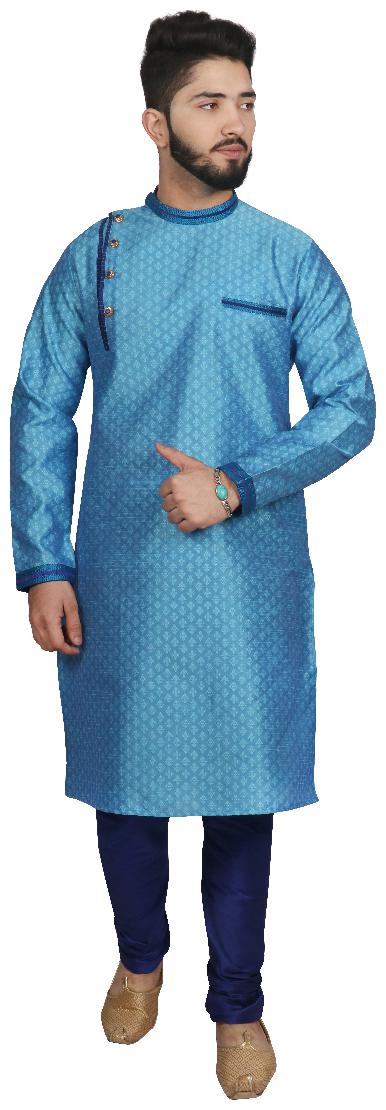

SG LEMAN Turquoise Kurta Pyjama Set