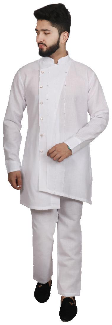 

SG LEMAN White Kurta Pyjama Set