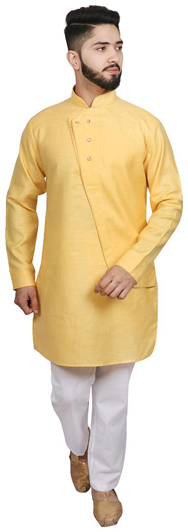 

SG LEMAN Yellow Kurta Pyjama Set For Men