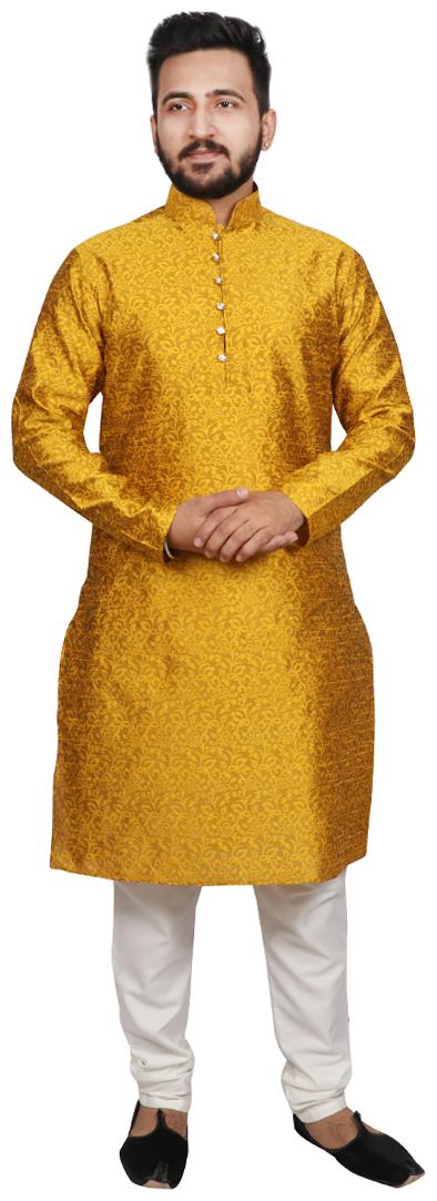 

SG LEMAN Yellow Kurta Pyjama Set