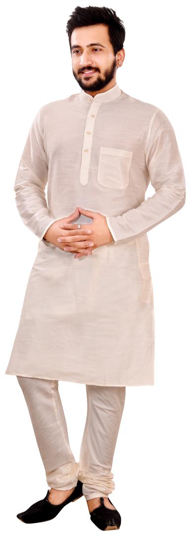 

SG LEMEN Kurta Pyjama set for Men Cream