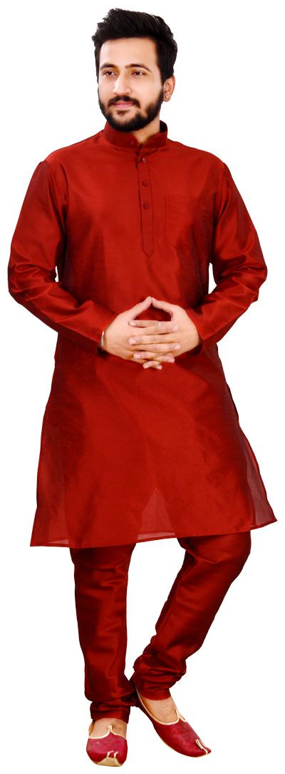 

SG LEMEN Kurta Pyjama set for Men Maroon
