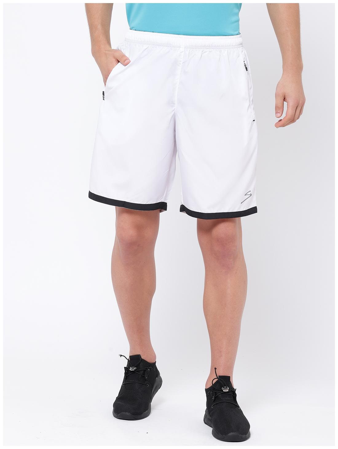 

SG Men Polyester Solid Sports Shorts White