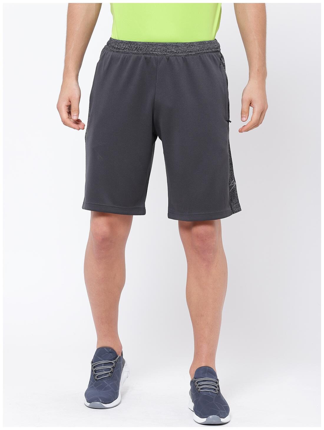 

SG Men Polyester Solid Sports Shorts Grey