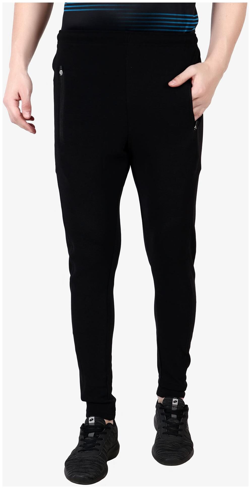 

SG Men Black Solid Regular fit Track pants