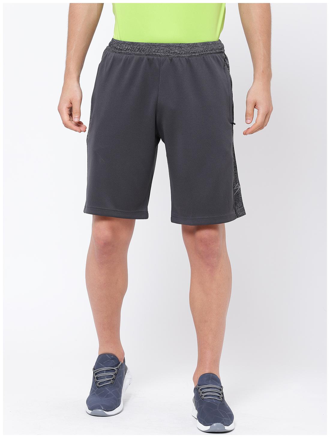

SG Men Polyester Solid Sports Shorts Grey