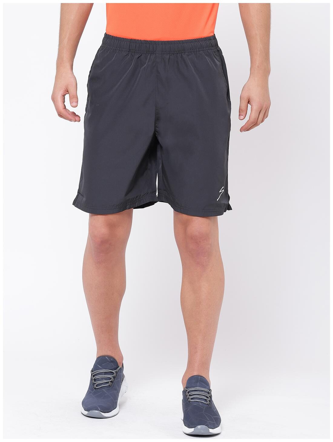 

SG Men Polyester Solid Sports Shorts Grey