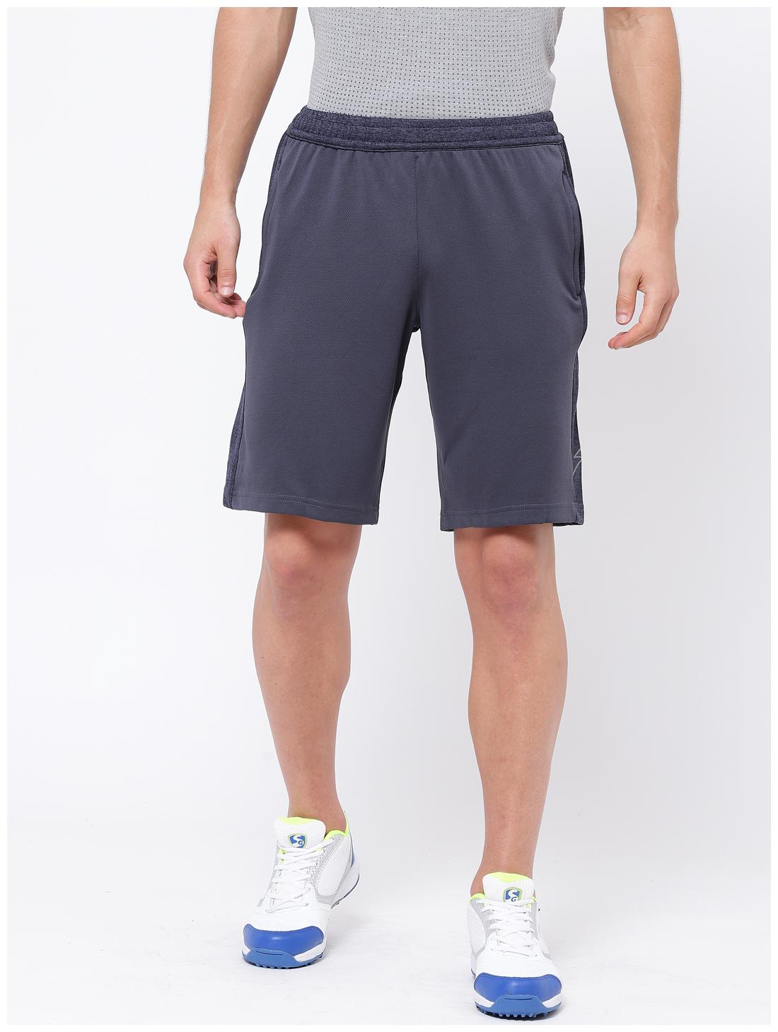 

SG Men Polyester Solid Sports Shorts Navy Blue
