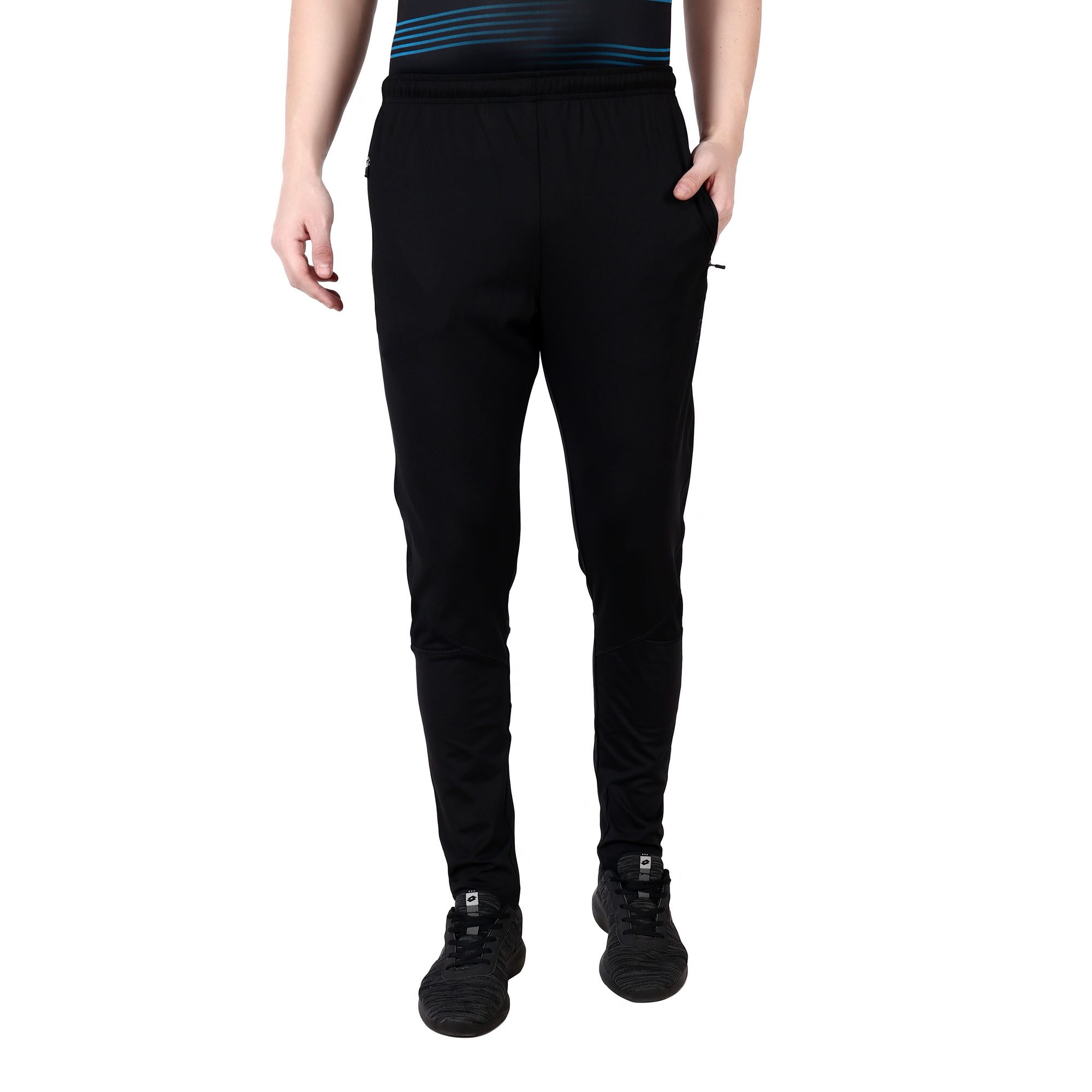 

SG Men Black Solid Regular fit Track pants