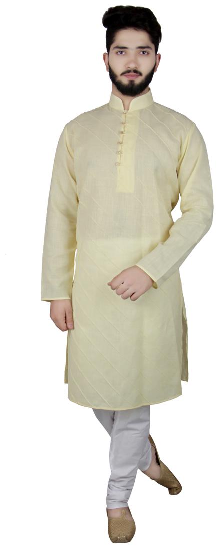 

SG RAJASAHAB Kurta Pyjama for Men - Yellow White