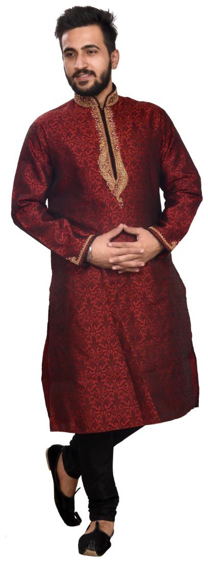 

SG RAJASAHAB Kurta set for Men Maroon