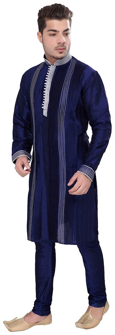 

SGLEEMAN Partywear Summer Kurta with Churidar Pajama Standard Neck Row Silk Fabrics