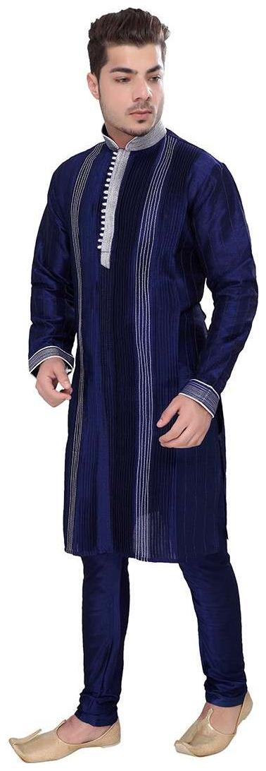 

SGLEEMAN Partywear Summer Kurta with Churidar Pajama Standard Neck Row Silk Fabrics