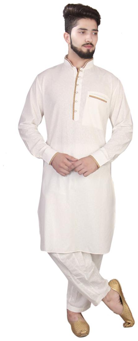 

SGLeeman Partywear Men s kurta Pajama Polyester Fabrics
