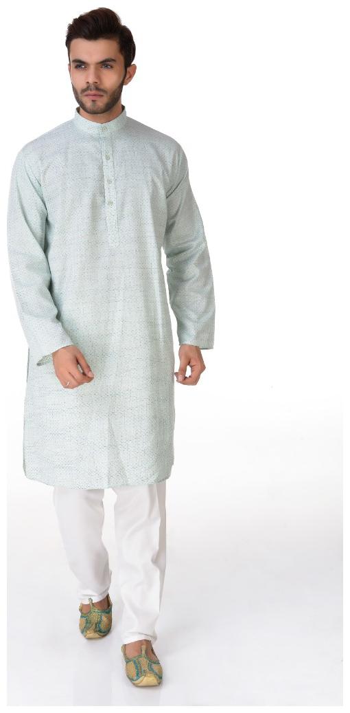 

SGLEEMAN Summer Kurta With Aligarh Pajama Round Neck Cotton Fabrics