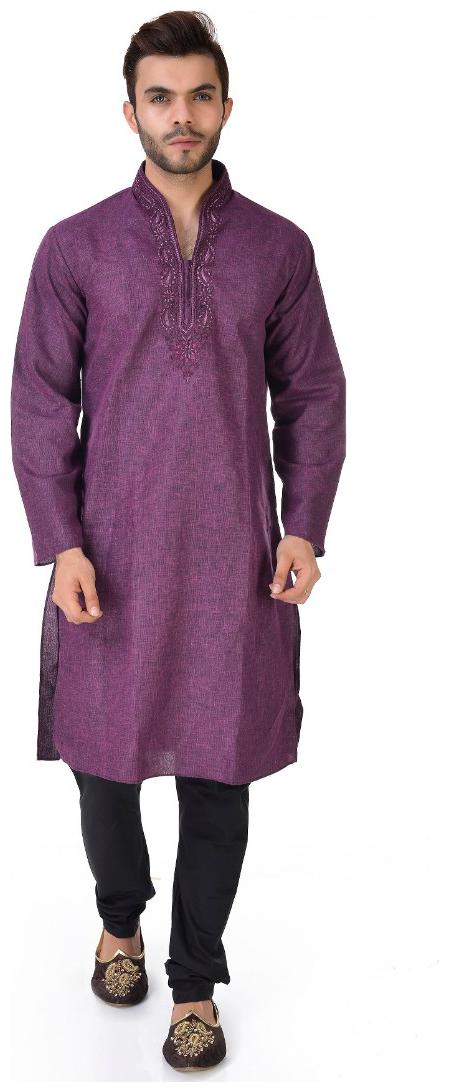 

SGLEEMAN Summer Kurta With Churidar Pajama Emboridery Desining Neck Cotton Fabrics
