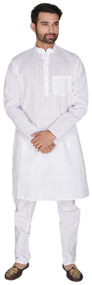 

SGLEEMAN Summer Partywear Kurta with Pajama Aligarh Pajama stylish Button round neck Front one pocket Cotton Fabrics