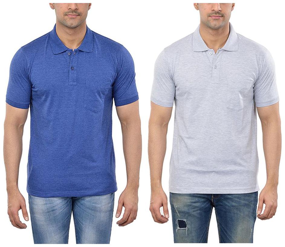 

SHARE Men Multi Regular fit Cotton Polo collar T-Shirt - Pack Of 1