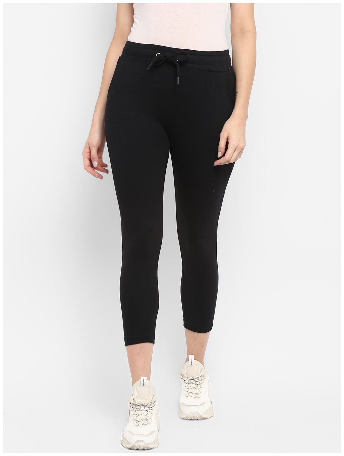 

SharkTribe Solid Women Black Track Pants