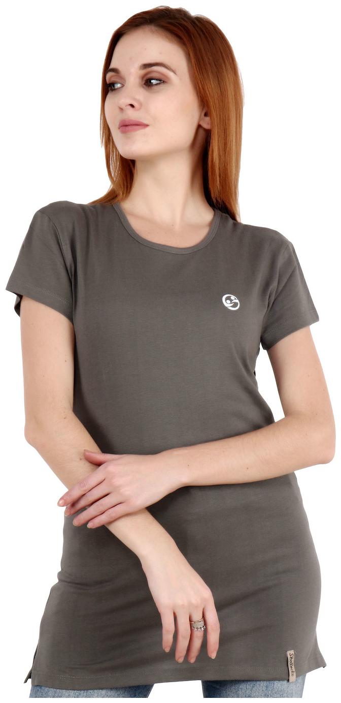 

Shellocks Women Grey Regular fit Round neck Cotton T shirt