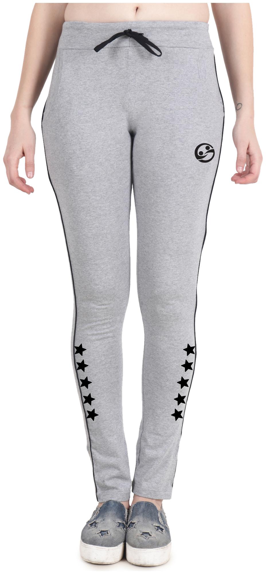 

Shellocks Women Regular fit Cotton Solid Track pants - Grey