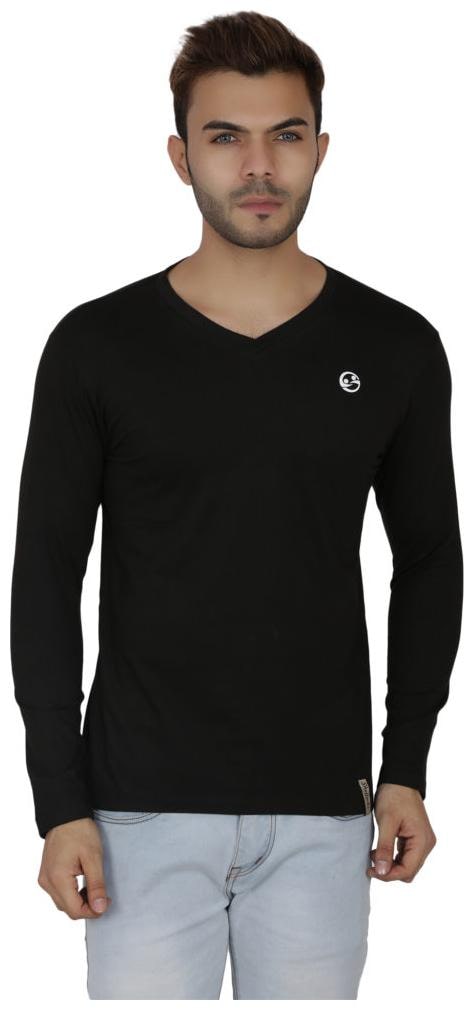 

Shellocks Men Black Regular fit Cotton V neck T-Shirt - Pack Of 1