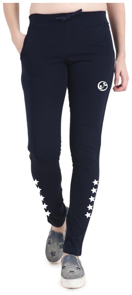 

Shellocks Women Regular fit Cotton Solid Track pants - Blue