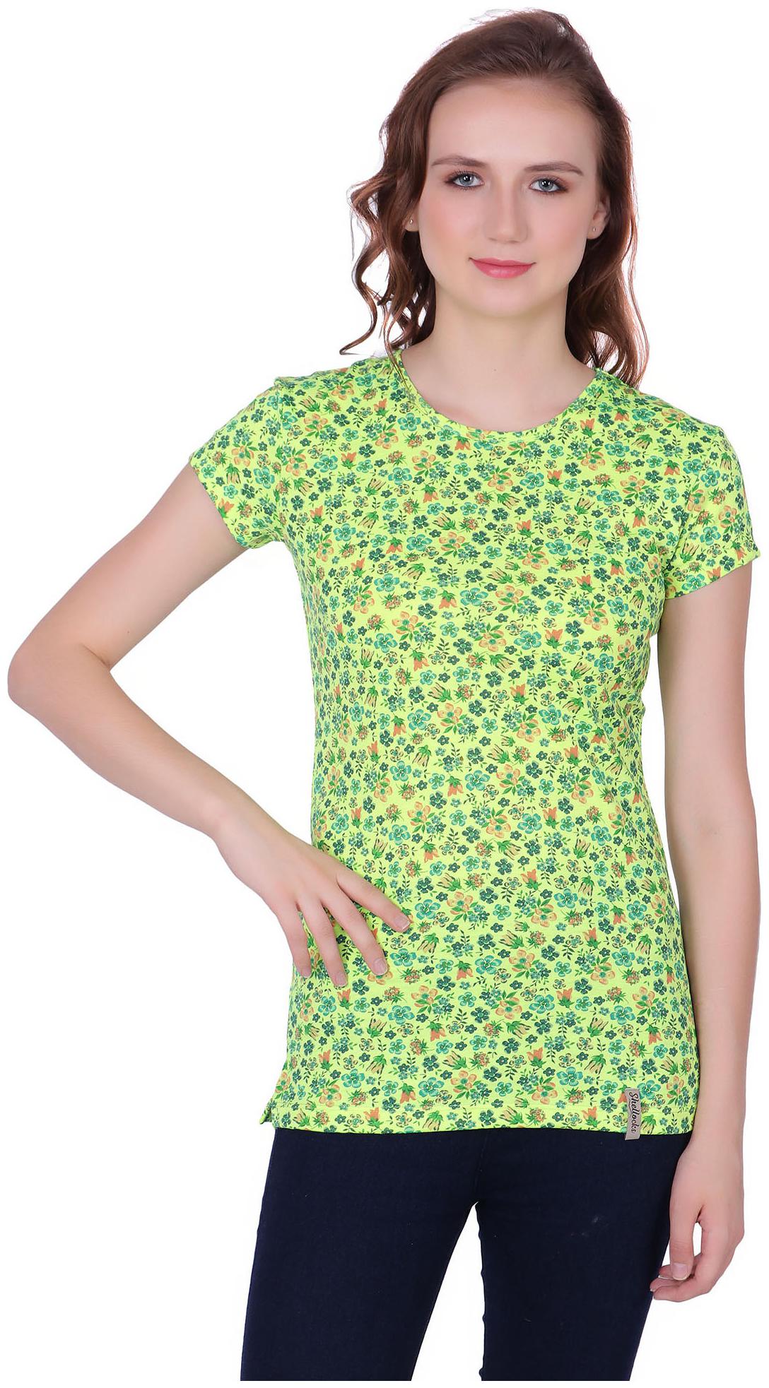 

Shellocks Women Multi Regular fit Round neck Cotton T shirt