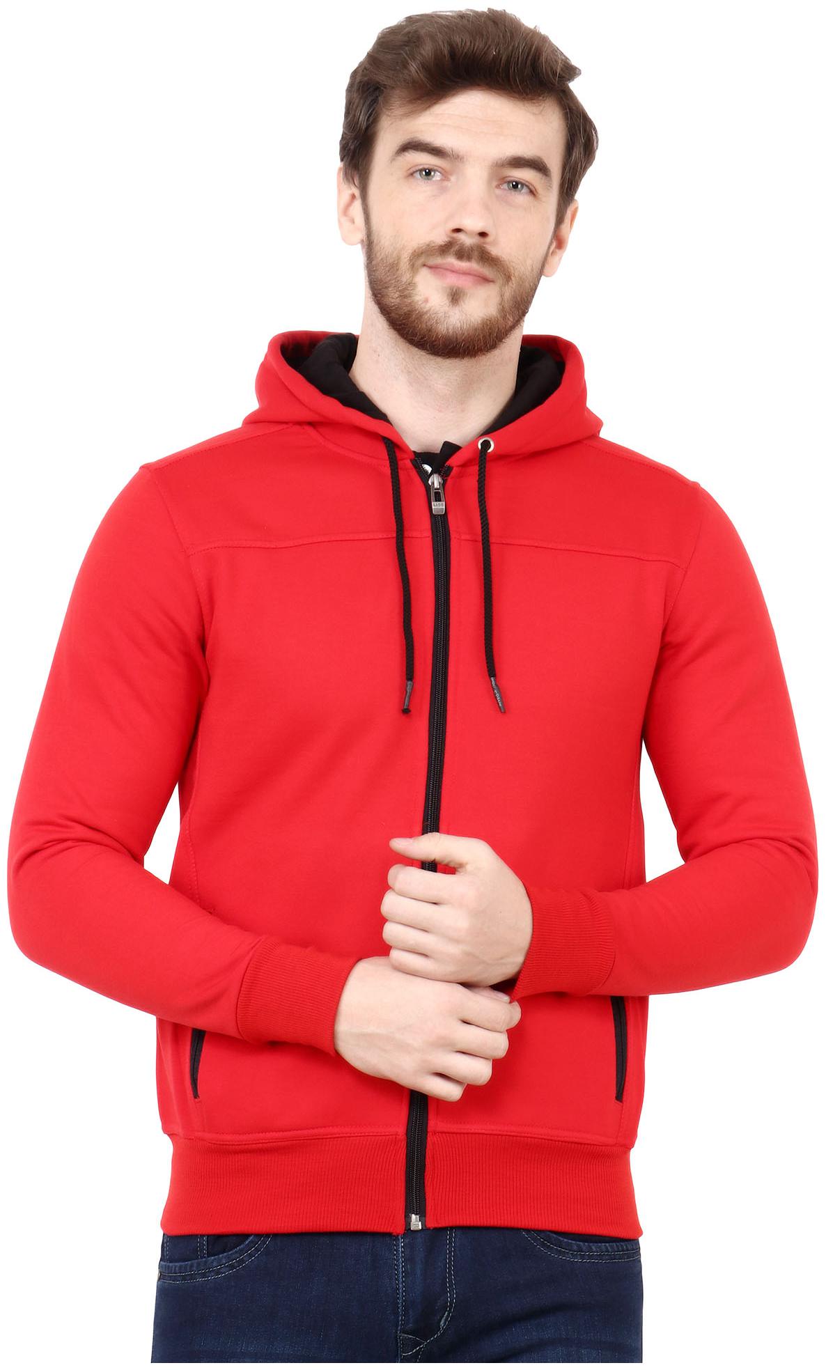 

Shellocks Men Red Hooded Hoodie
