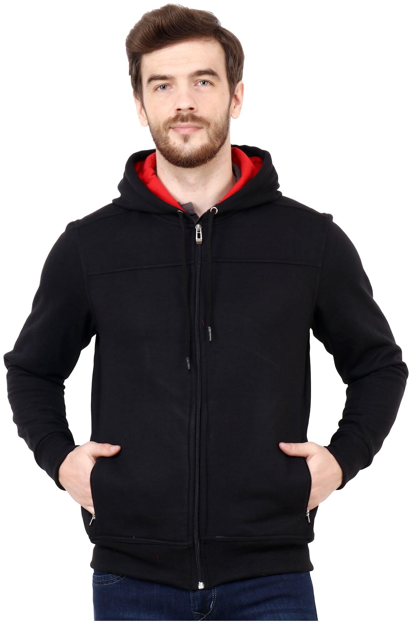 

Shellocks Men Black Hooded Hoodie