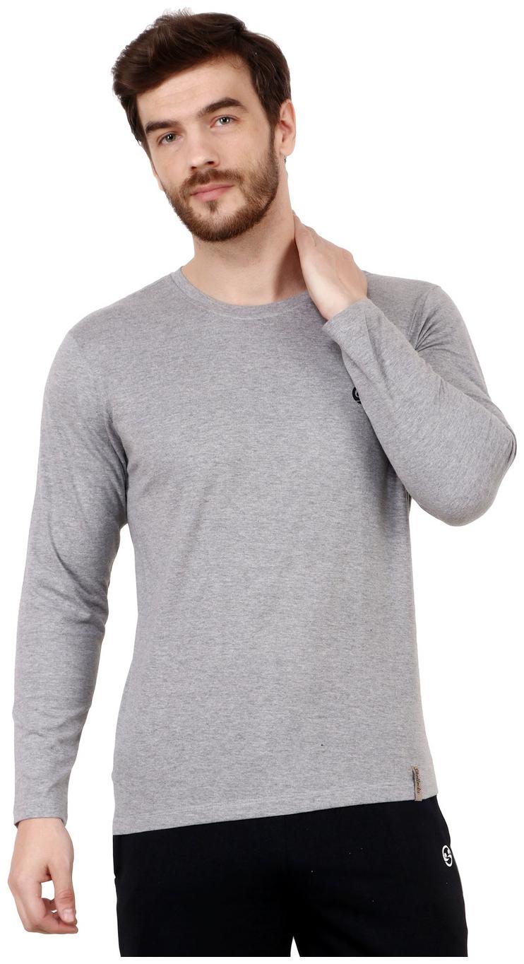 

Shellocks Men Grey Regular fit Cotton Round neck T-Shirt - Pack Of 1