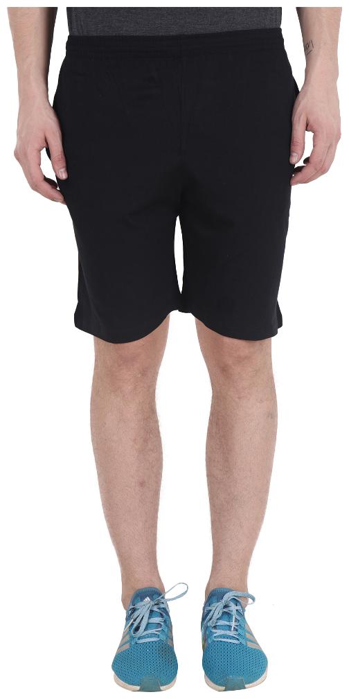

Shellocks Men s Solid Black Cotton Bermuda Shorts