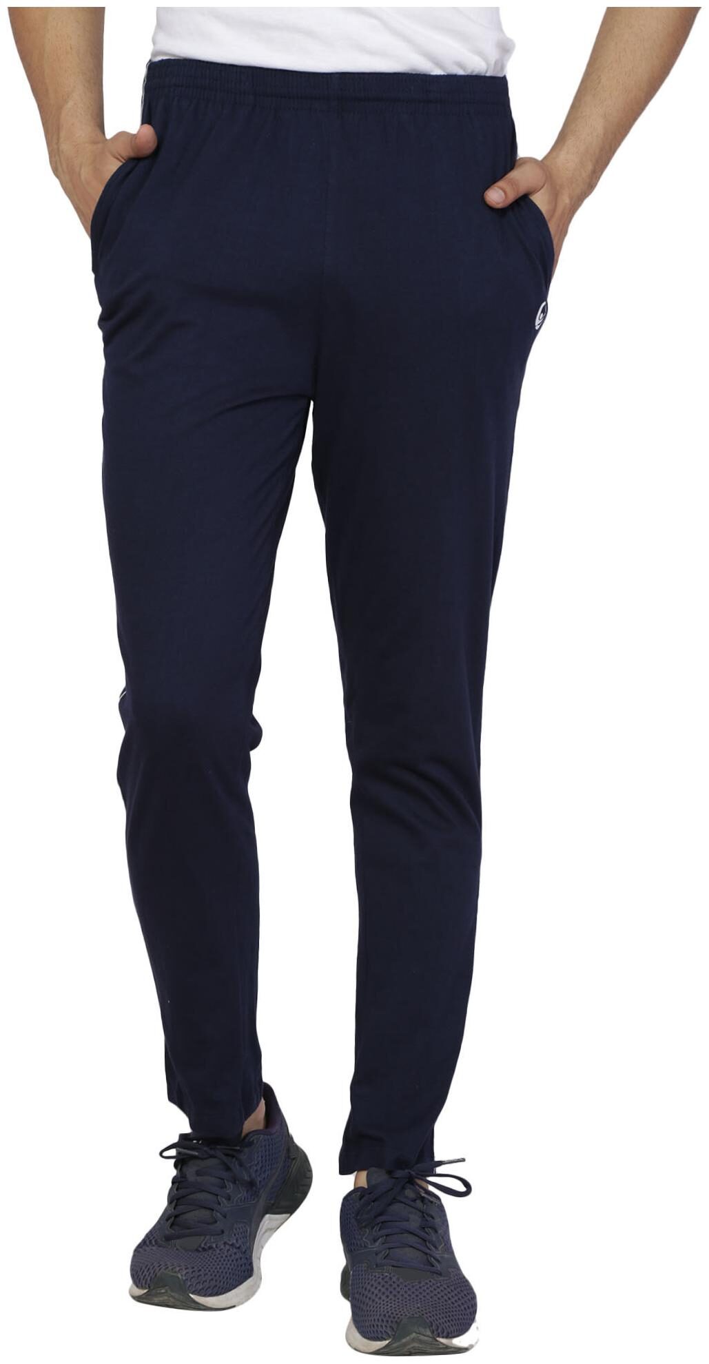 

Shellocks Men Navy blue Solid Regular fit Track pants