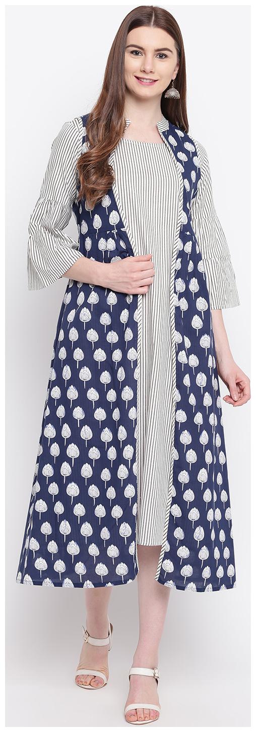 

Sheryl Dyed Side Slit Kurti Dress Multi color