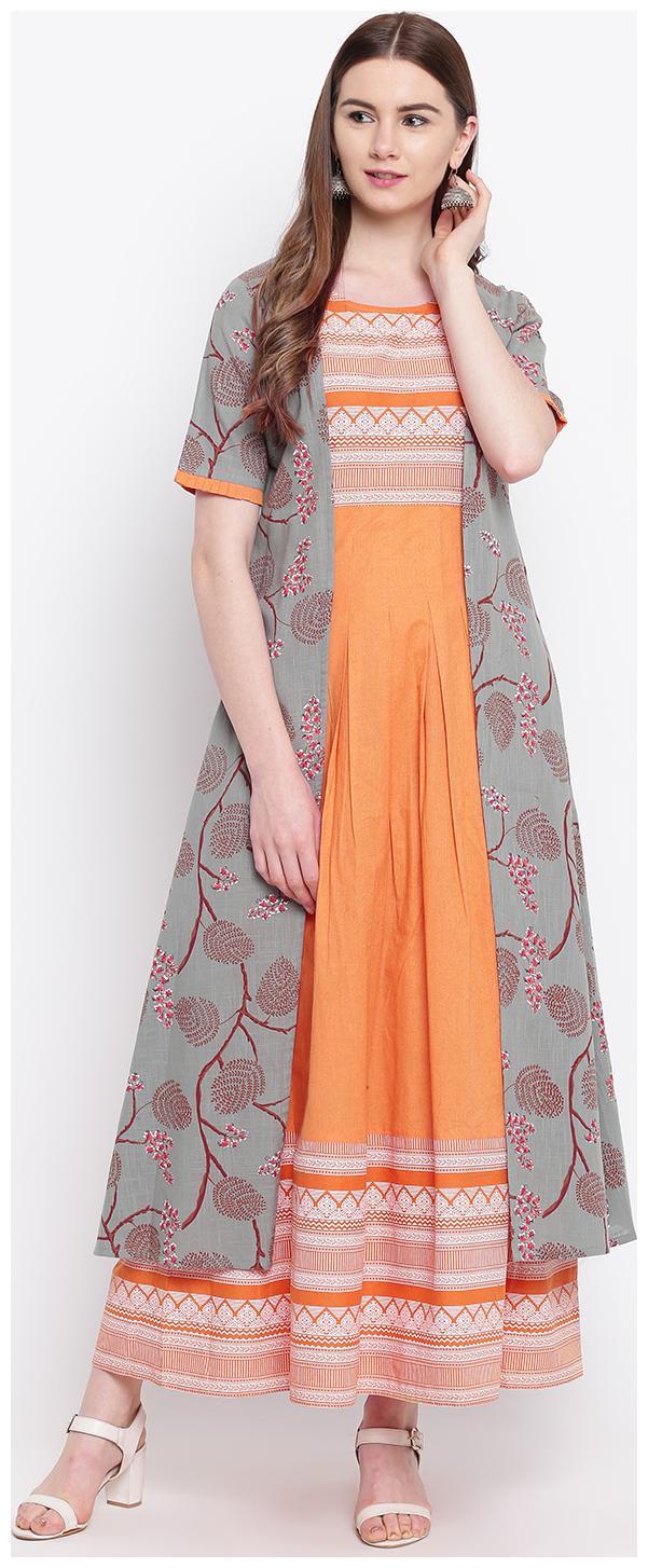 

Sheryl Printed Side Slit Kurti Dress Multi color