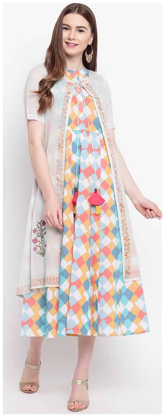 

Sheryl Printed Side Slit Kurta Multi color