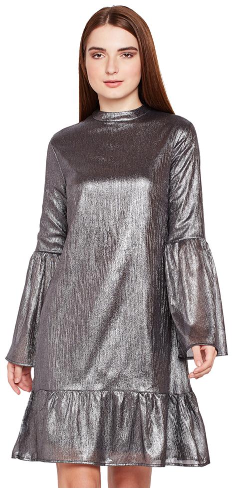 

OXOLLOXO Black Solid A-line dress