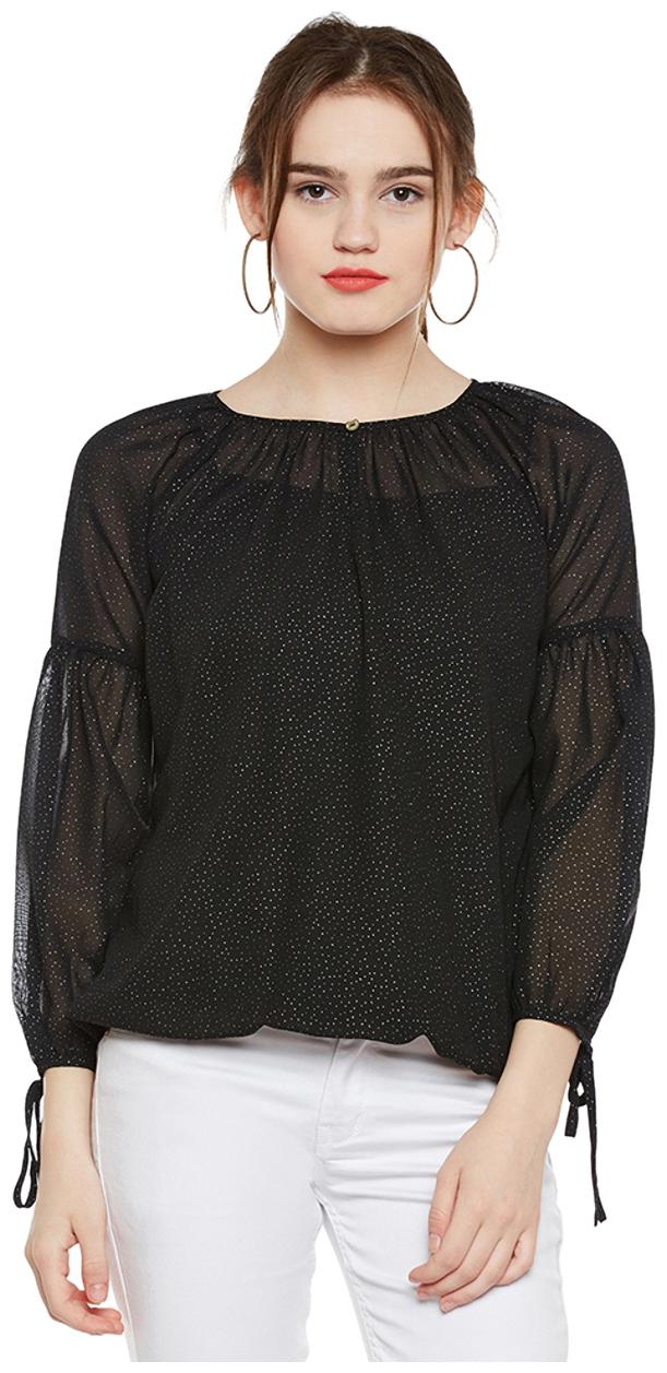 

Oxolloxo Women Solid Regular top - Black