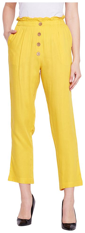 

OXOLLOXO Women Yellow Regular fit Regular trousers