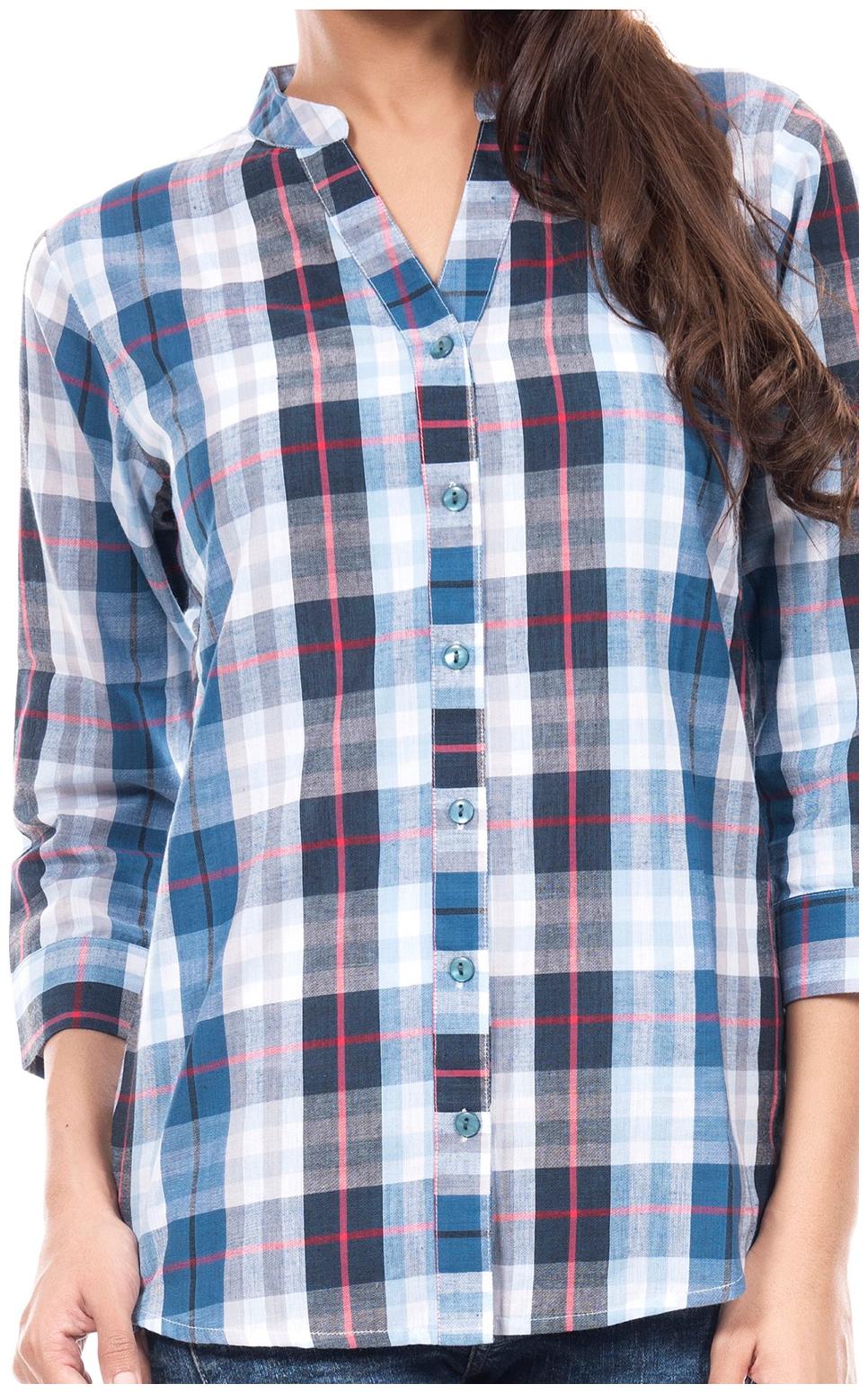 

Amadore Women Multi Checked Regular Fit Shirt