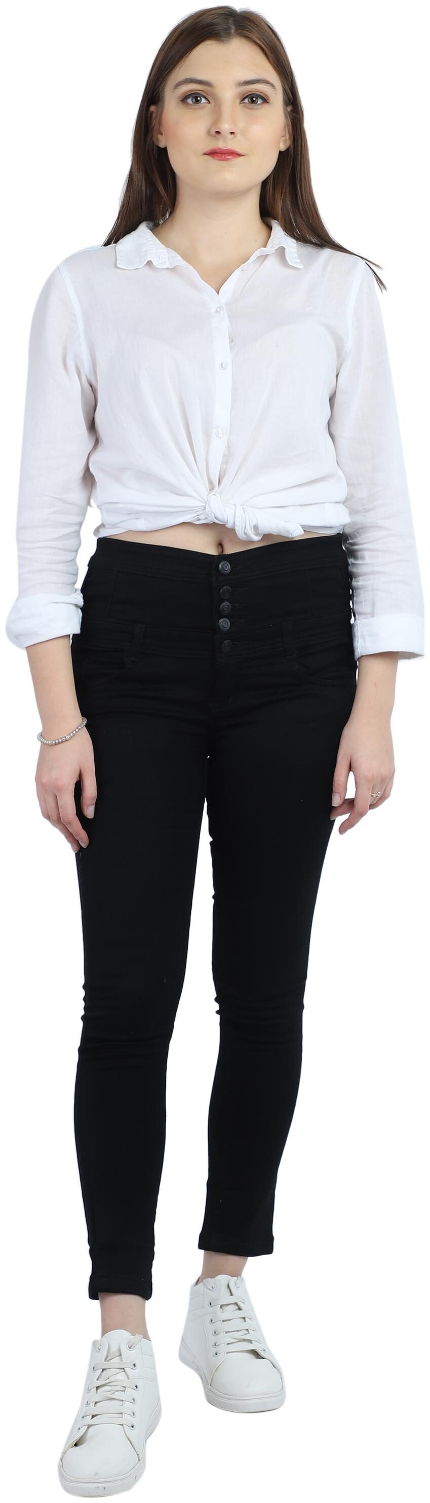 

SHOPII Women Black Slim fit Jeans