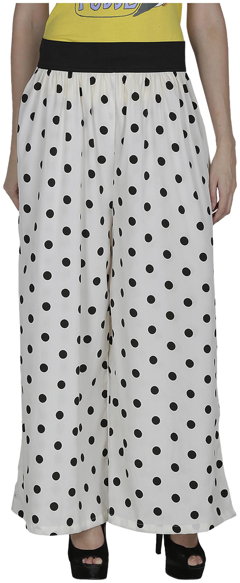 

SHOPINGFEVER White Crepe Plazzo