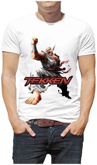 Shopmantra Tekken 7 Hitachi Limited Edition Round Neck Half Sleeve Casual Graphic Printed T-Shirt