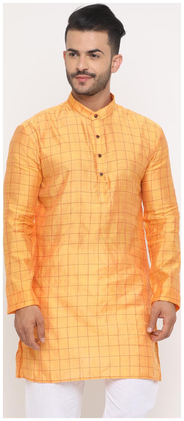 

Show off Men Yellow Regular Fit Kurta