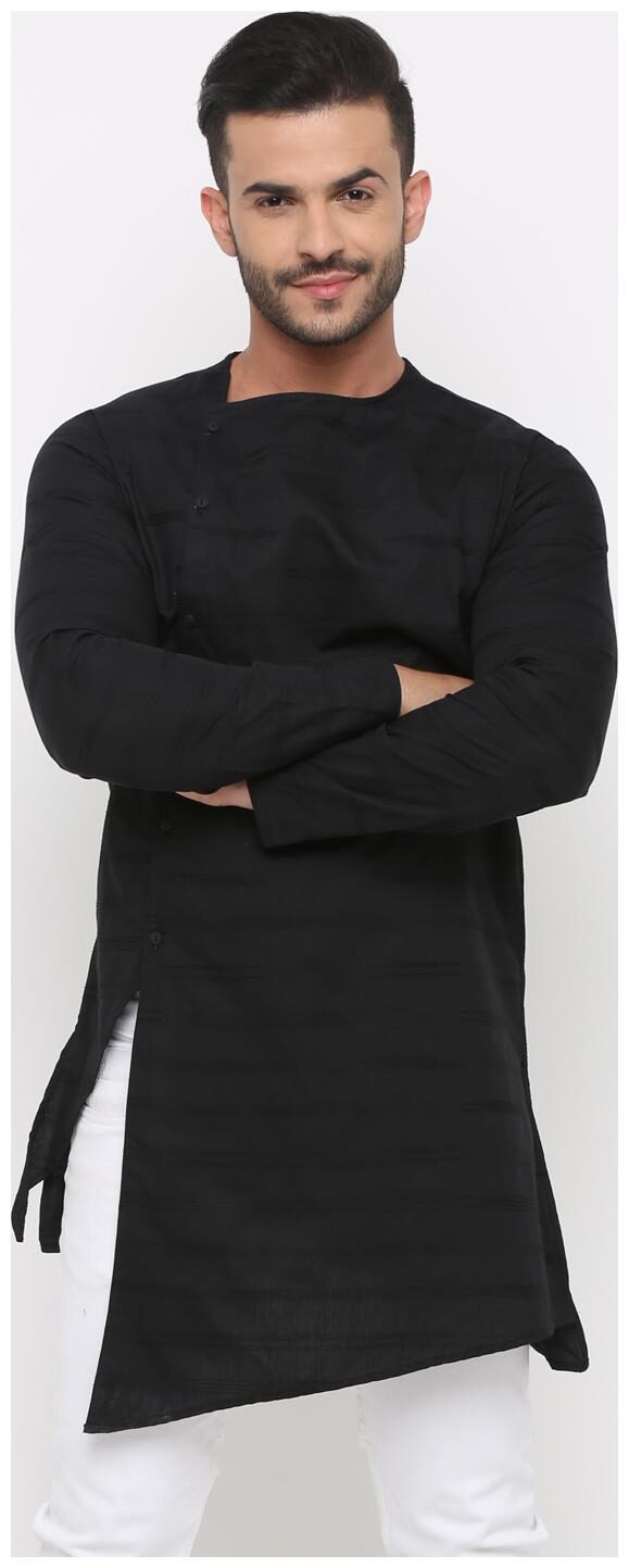

Show off Men Black Regular Fit Kurta