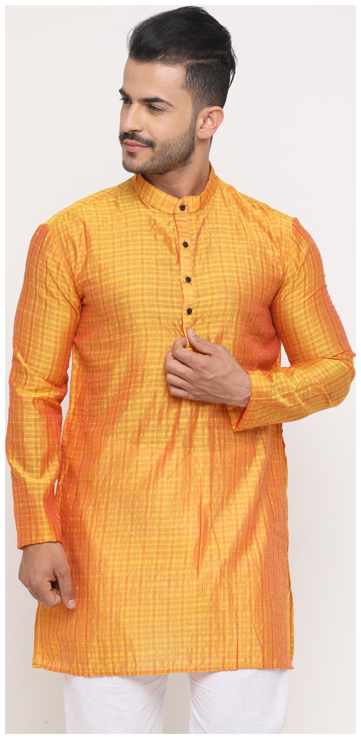 

Show off Men Yellow Regular Fit Kurta