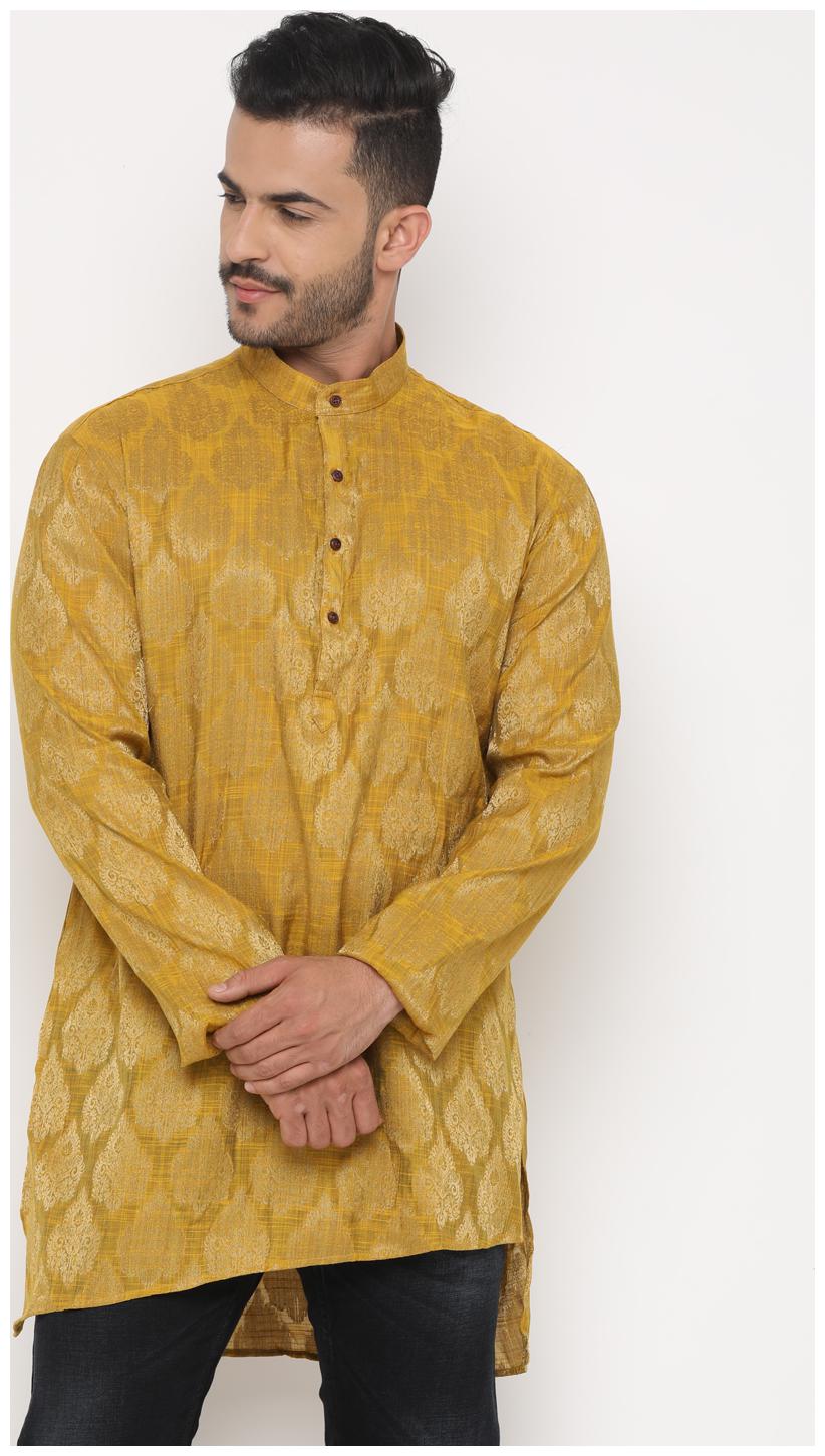 

Show off Men Yellow Regular Fit Kurta