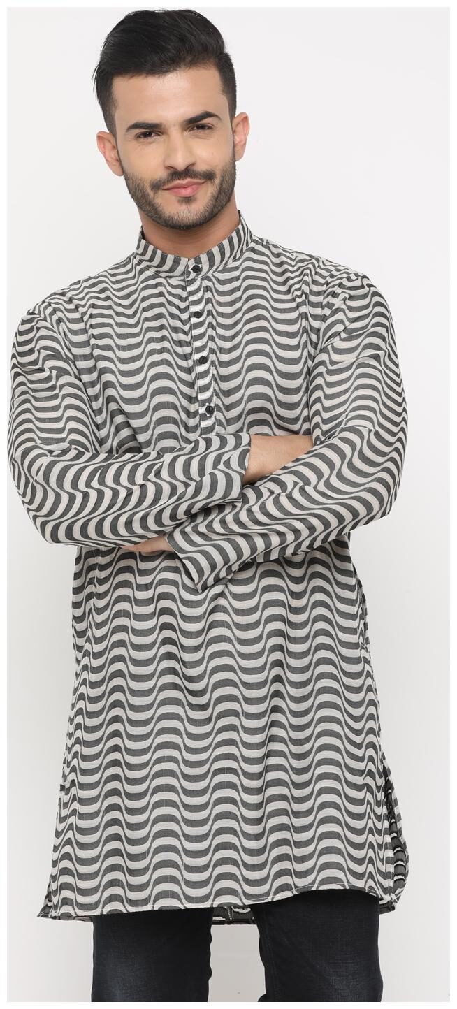 

Show off Men Black Regular Fit Kurta