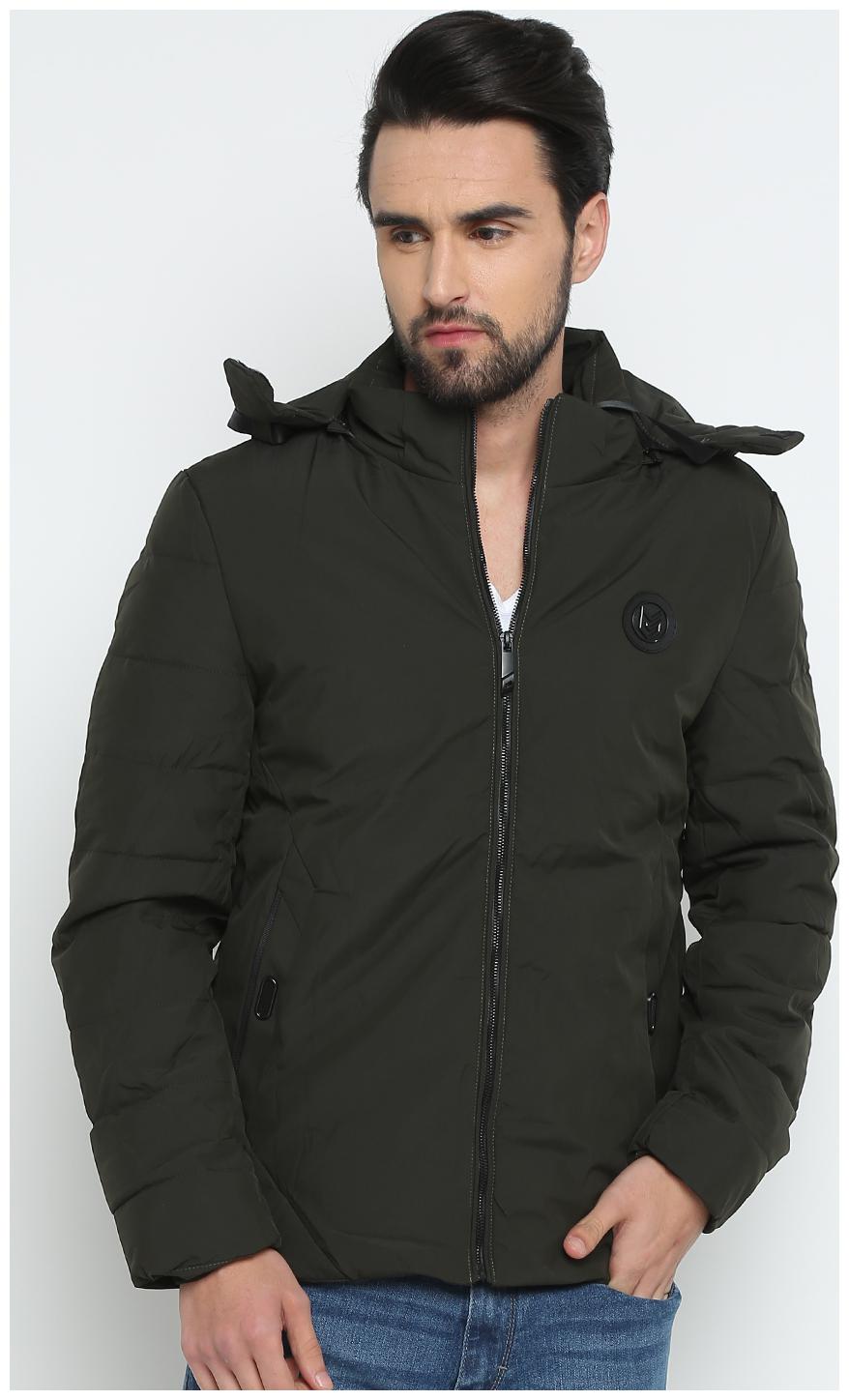 

Show off Men Black Solid Leather jacket