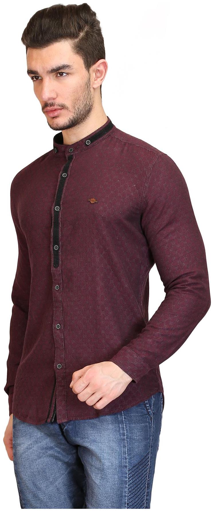 

Showoff Maroon Linen Shirt